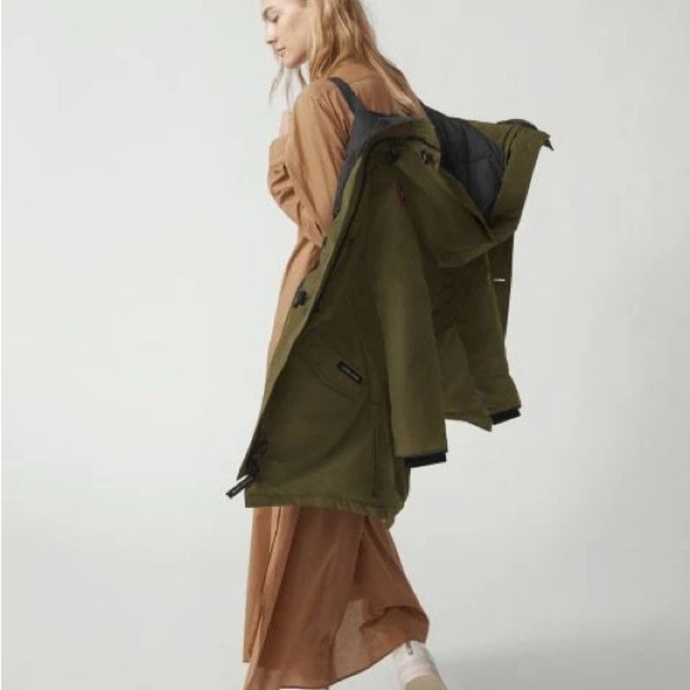 Canada Goose Olive Parka with Fur Trim - Picture 7 of 12